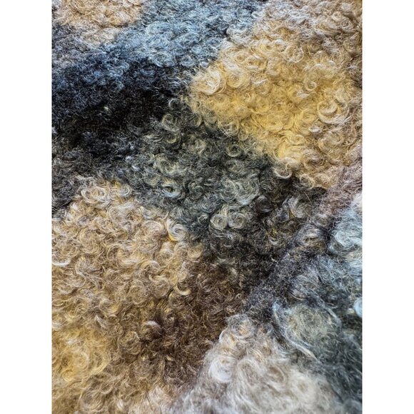 Knox Rose Plaid Sweater Overcoat Size XL Textured Button Up EUC  Navy Cream Gray - Picture 8 of 11